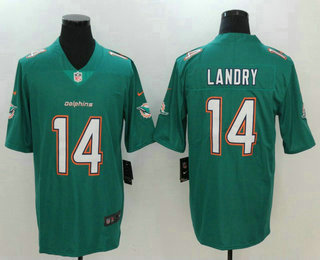 Men's Miami Dolphins #14 Jarvis Landry Green Alternate 2017 Vapor Untouchable Stitched NFL Nike Limited Jersey