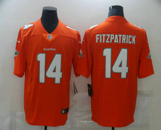 Men's Miami Dolphins #14 Ryan Fitzpatrick Orange 2020 Vapor Untouchable Stitched NFL Nike Limited Jersey