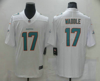 Men's Miami Dolphins #17 Jaylen Waddle White 2021 Vapor Untouchable Stitched NFL Nike Limited Jersey