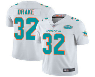 Men's Miami Dolphins #32 Patrick Laird White With 347 Shula Patch 2020 Vapor Untouchable Limited Stitched NFL Jersey