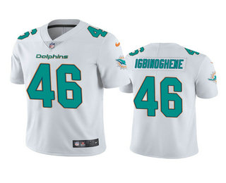 Men's Miami Dolphins #46 Noah Igbinoghene White 2020 NFL Draft Vapor Limited Jersey