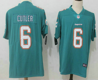 Men's Miami Dolphins #6 Jay Culter Aqua Green 2017 Vapor Untouchable Stitched NFL Nike Limited Jersey