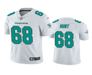 Men's Miami Dolphins #68 Robert Hunt White 2020 NFL Draft Vapor Limited Jersey