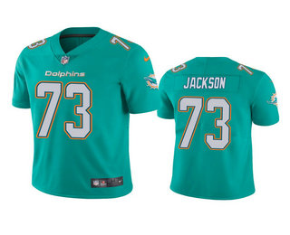 Men's Miami Dolphins #73 Austin Jackson Aqua 2020 NFL Draft Vapor Limited Jersey