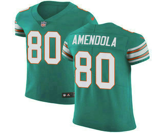 Men's Miami Dolphins #80 Danny Amendola Aqua Green Alternate 2018 Vapor Untouchable Stitched NFL Nike Elite Jersey