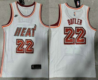 Men's Miami Heat #22 Jimmy Butler White 2022 Icon Swingman Jersey