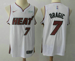 Men's Miami Heat #7 Goran Dragic White 2017-2018 Nike Swingman Ultimate Software Stitched NBA Jersey