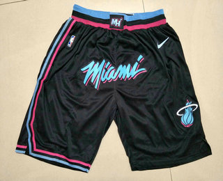 Men's Miami Heat 2019 Black Printed City Edition Shorts