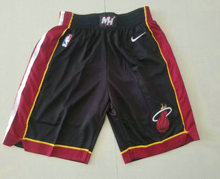 Men's Miami Heat Black 2019 Nike Swingman Stitched NBA Shorts