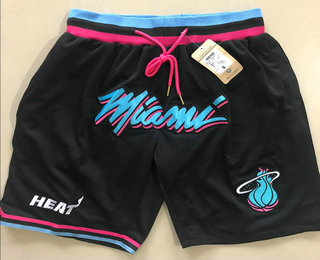 Men's Miami Heat Black 2020 Nike City Edition  Just Don Shorts Swingman Shorts