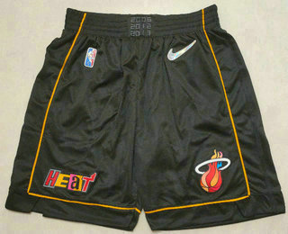 Men's Miami Heat Black Diamond 2022 City Edition Swingman Stitched Shorts 003