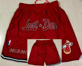 Men's Miami Heat Red Just Don Shorts