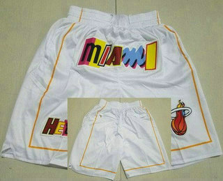 Men's Miami Heat White 2022 City Just Don Shorts