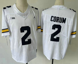 Men's Michigan Wolverines #2 Blake Corum White 2022 Vapor Untouchable Stitched Jersey