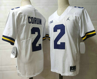 Men's Michigan Wolverines #2 Blake Corum White 2022 Vapor Untouchable Stitched Nike Jersey