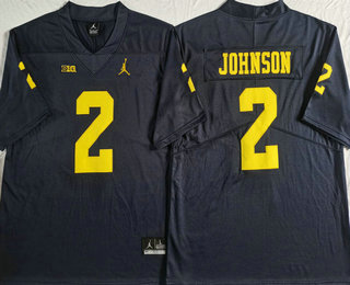 Men's Michigan Wolverines #2 Will Johnson Black Vapor College Stitched Jersey