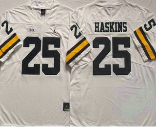 Men's Michigan Wolverines #25 Hassan Haskins White 2022 Vapor Untouchable Stitched Nike Jersey