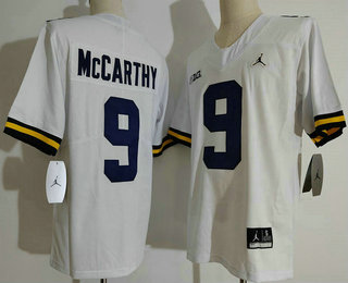 Men's Michigan Wolverines #9 JJ Mccarthy White Jordan 2022 Vapor Untouchable Stitched Nike Jersey