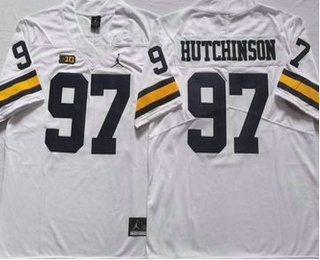 Men's Michigan Wolverines #97 Aidan Hutchinson White 2022 Vapor Untouchable Stitched Nike Jersey