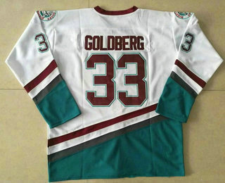 Men's Mighty Ducks Of Anaheim #33 Greg Goldberg 1995-96 White CCM Vintage Throwback Jersey