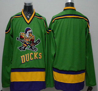 Men's Mighty Ducks of Anaheim Blank 1991-92 Green CCM Vintage Throwback Jersey