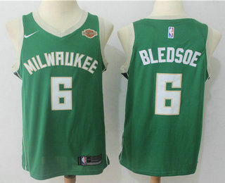 Men's Milwaukee Bucks #6 Eric Bledsoe Green 2017-2018 Nike Swingman Harley Davidson Stitched NBA Jersey