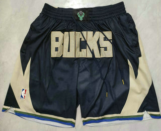 Men's Milwaukee Bucks Black Statement Icon Just Don Shorts