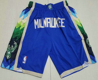 Men's Milwaukee Bucks Blue 2022 City Just Don Shorts
