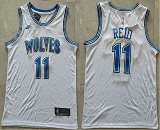 Men's Minnesota Timberwolves #11 Naz Reid White Classic Icon Swingman Jersey