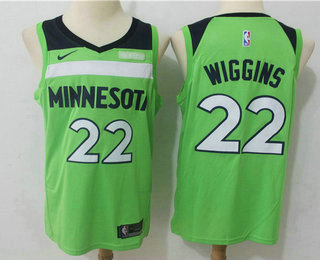 Men's Minnesota Timberwolves #22 Andrew Wiggins New Green 2017-2018 Nike Swingman Fitbit Stitched NBA Jersey