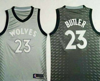 Men's Minnesota Timberwolves #23 Jimmy Butler Grey 2017-18 Nike City Edition Swingman Jersey