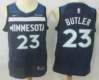 Men's Minnesota Timberwolves #23 Jimmy Butler New Navy Blue 2017-2018 Nike Swingman Fitbit Stitched NBA Jersey