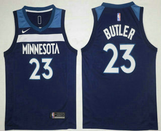 Men's Minnesota Timberwolves #23 Jimmy Butler New Navy Blue 2017-2018 Nike Swingman Stitched NBA Jersey