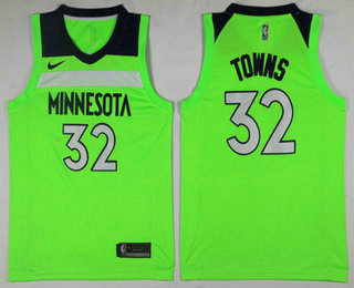 Men's Minnesota Timberwolves #32 Karl-Anthony Towns Green 2017-2018 Nike Icon Edition Swingman Jersey