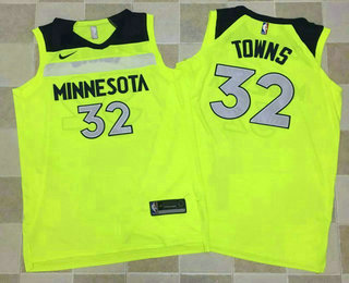 Men's Minnesota Timberwolves #32 Karl-Anthony Towns New Green AU 2017-2018 Nike Swingman Jersey