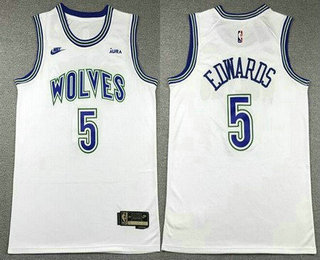 Men's Minnesota Timberwolves #5 Anthony Edwards White Classic Icon Sponsor Swingman Jersey