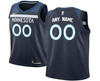 Men's Minnesota Timberwolves Nike Navy Swingman Custom Jersey - Icon Edition