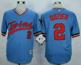 Men's Minnesota Twins #2 Brian Dozier Light Blue Pullover Baseball Jersey