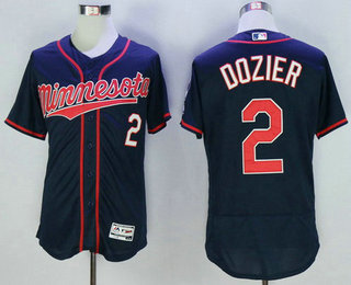 Men's Minnesota Twins #2 Brian Dozier Navy Blue 2016 Flexbase Majestic Baseball Jersey