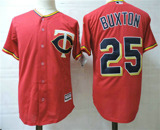 Men's Minnesota Twins #25 Byron Buxton Red Alternate Stitched MLB Cool Base Jersey