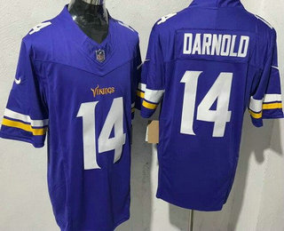 Men's Minnesota Vikings #14 Sam Darnold Limited Purple FUSE Vapor Jersey