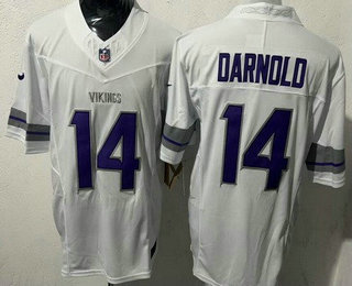 Men's Minnesota Vikings #14 Sam Darnold Limited White Alternate FUSE Vapor Jersey