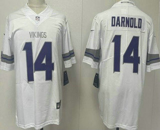 Men's Minnesota Vikings #14 Sam Darnold Limited White Alternate Vapor Jersey