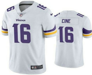 Men's Minnesota Vikings #16 Lewis Cine Limited White Vapor Jersey