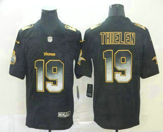 Men's Minnesota Vikings #19 Adam Thielen Black 2019 Vapor Smoke Fashion Stitched NFL Nike Limited Jersey