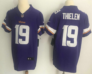 Men's Minnesota Vikings #19 Adam Thielen Purple 2017 Vapor Untouchable Stitched NFL Nike Elite Jersey