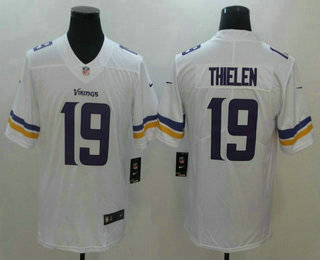 Men's Minnesota Vikings #19 Adam Thielen White 2017 Vapor Untouchable Stitched NFL Nike Limited Jersey