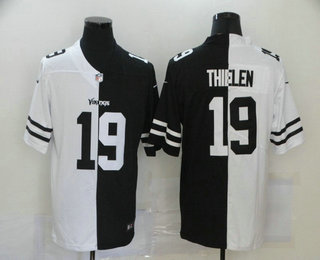 Men's Minnesota Vikings #19 Adam Thielen White Black Peaceful Coexisting 2020 Vapor Untouchable Stitched NFL Nike Limited Jersey