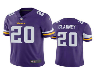 Men's Minnesota Vikings #20 Jeff Gladney Purple 2020 NFL Draft Vapor Limited Jersey