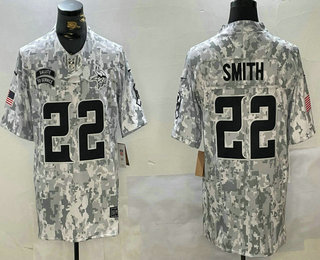 Men's Minnesota Vikings #22 Harrison Smith Arctic Camo 2024 FUSE Salute to Service Limited Stitched Jersey